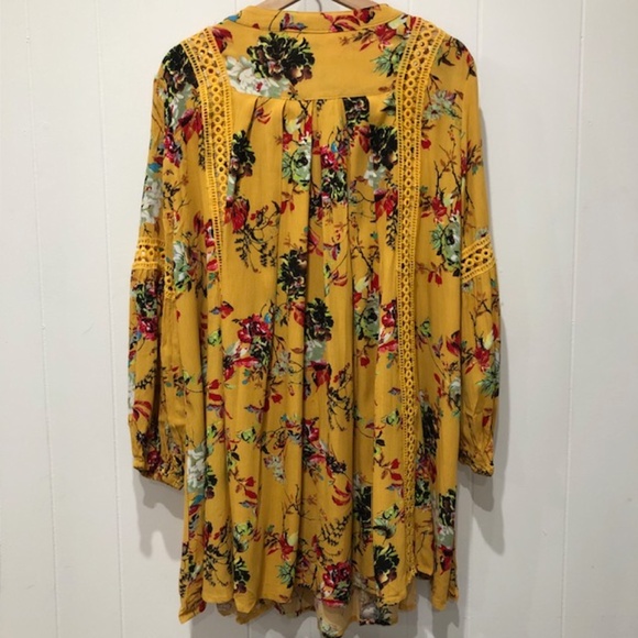 Casual // Cut Out // Floral // Long Sleeve // Tunic Dress - Picture 4 of 5